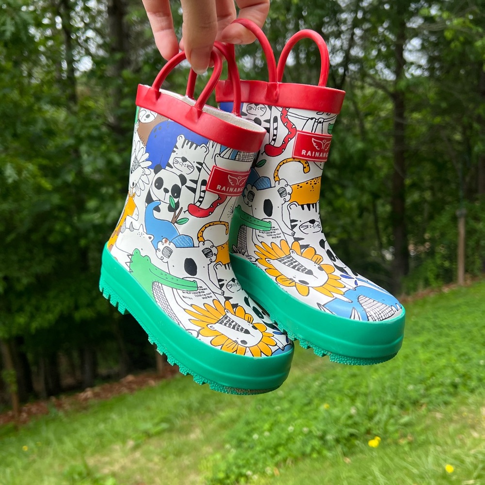 Rains Kids Colorful Printed Boots